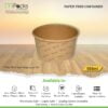 Paper Food Container - kraft Paper with Lid - 500ml