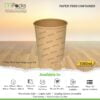 Paper Food Container - kraft Paper with Lid - 1000ml