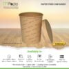 Paper Food Container - kraft Paper with Lid - 1000ml
