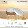 Paper Food Container - White and Ripple Paper with Lid - 250ml