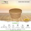 Paper Food Container - kraft Paper with Lid - 400ml