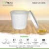 paper flat bowl | Paper Food Flat Bowl | Flat Bowl Container | Flat Bowl, Soup Bowl | White Paper with Lid -1500ml, 50oz Size