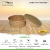 Paper Food Container - kraft Paper with lid - 250ml