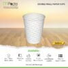 Paper Cup | Paper Glasses | Paper Cup Double Wall | Customize Paper Cup with lid - white paper 360ml or 12oz Size