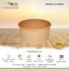 paper flat bowl | Paper Food Flat Bowl | Flat Bowl Container | Flat Bowl, Soup Bowl | Kraft Paper flat bowl with Lid -7500ml, 24oz Size