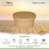 paper flat bowl | Paper Food Flat Bowl | Flat Bowl Container | Flat Bowl, Soup Bowl | Kraft Paper flat bowl with Lid -7500ml, 24oz Size