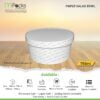 paper flat bowl | Paper Food Flat Bowl | Flat Bowl Container | Flat Bowl, Soup Bowl | Kraft Paper flat bowl with Lid -7500ml, 24oz Size