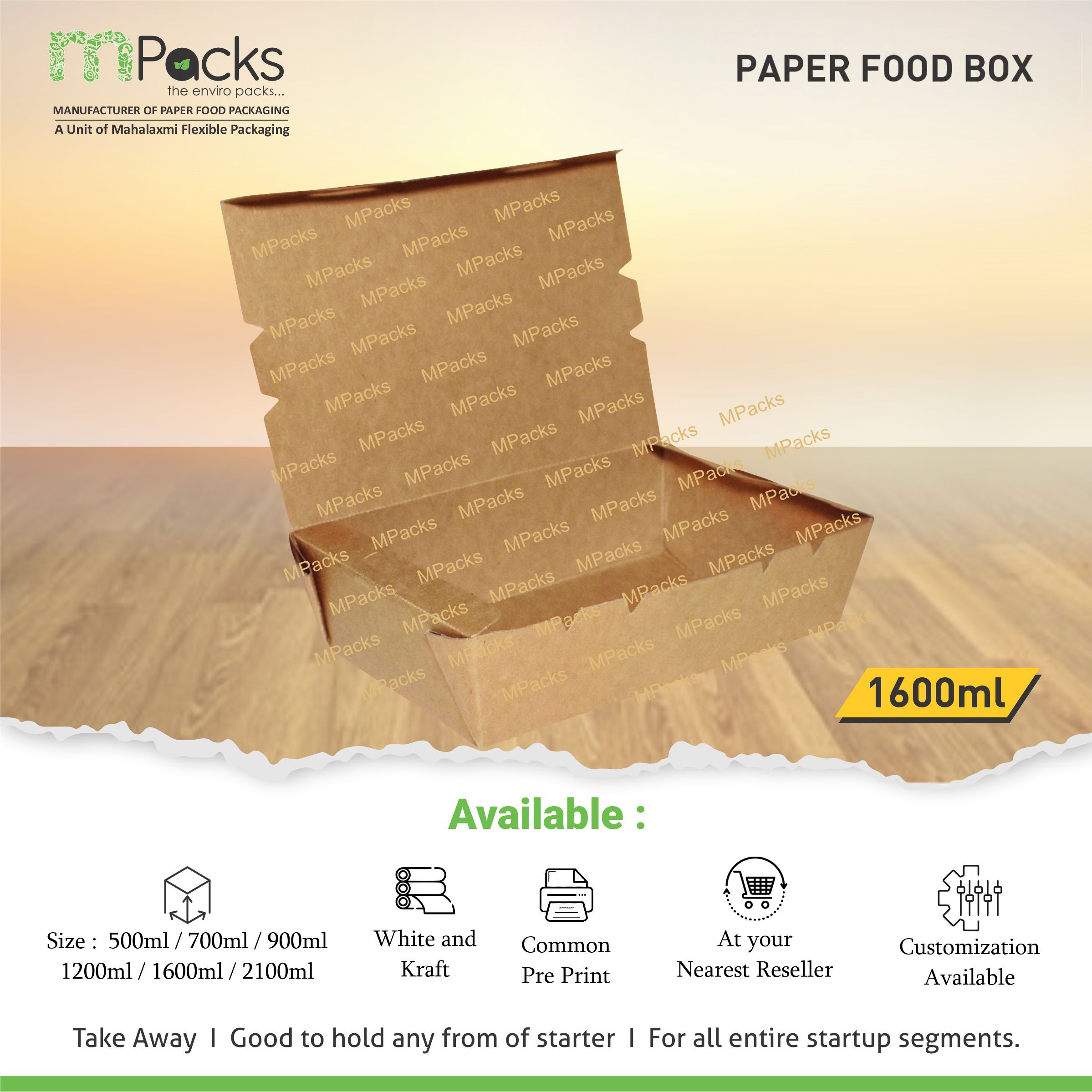Paper Food Box 1600