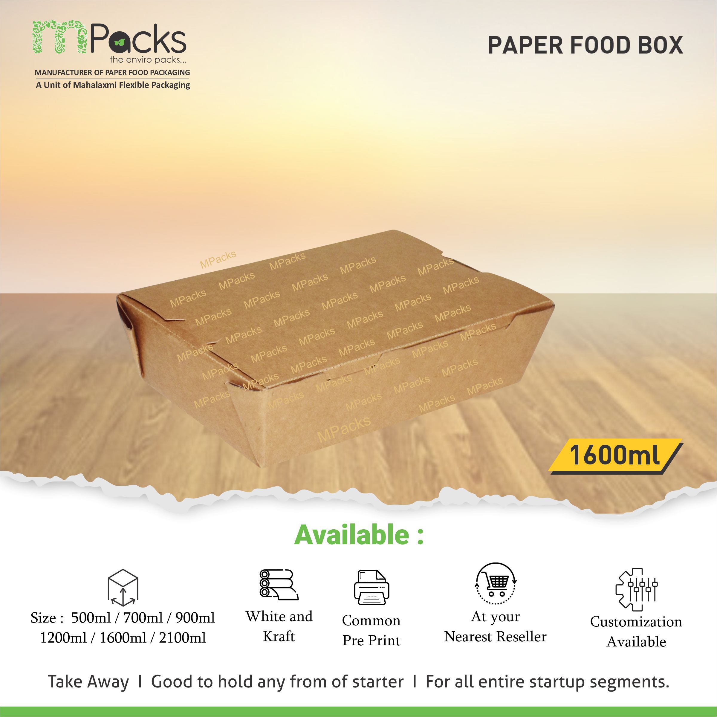 Paper Food Box 1600