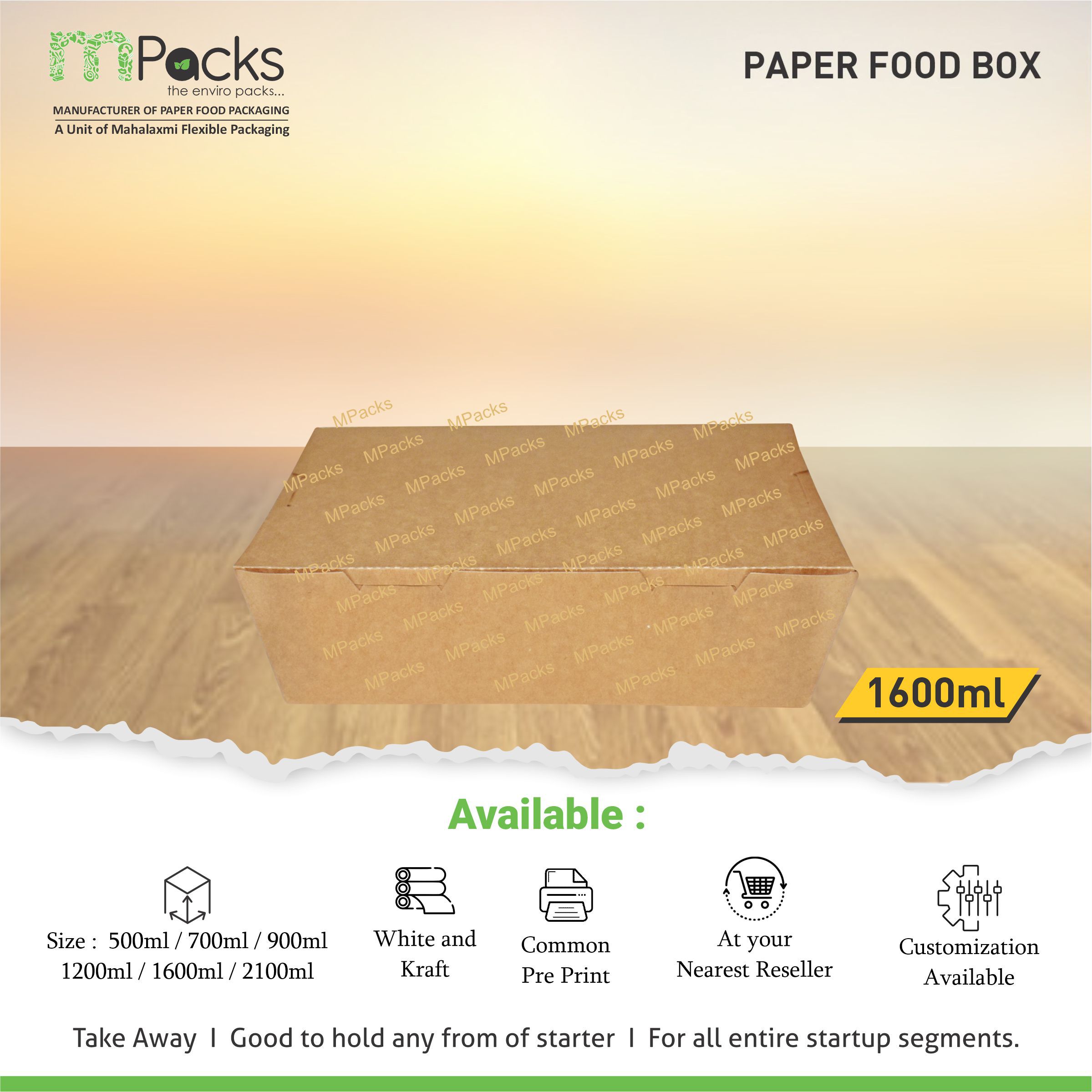Paper Food Box 1600