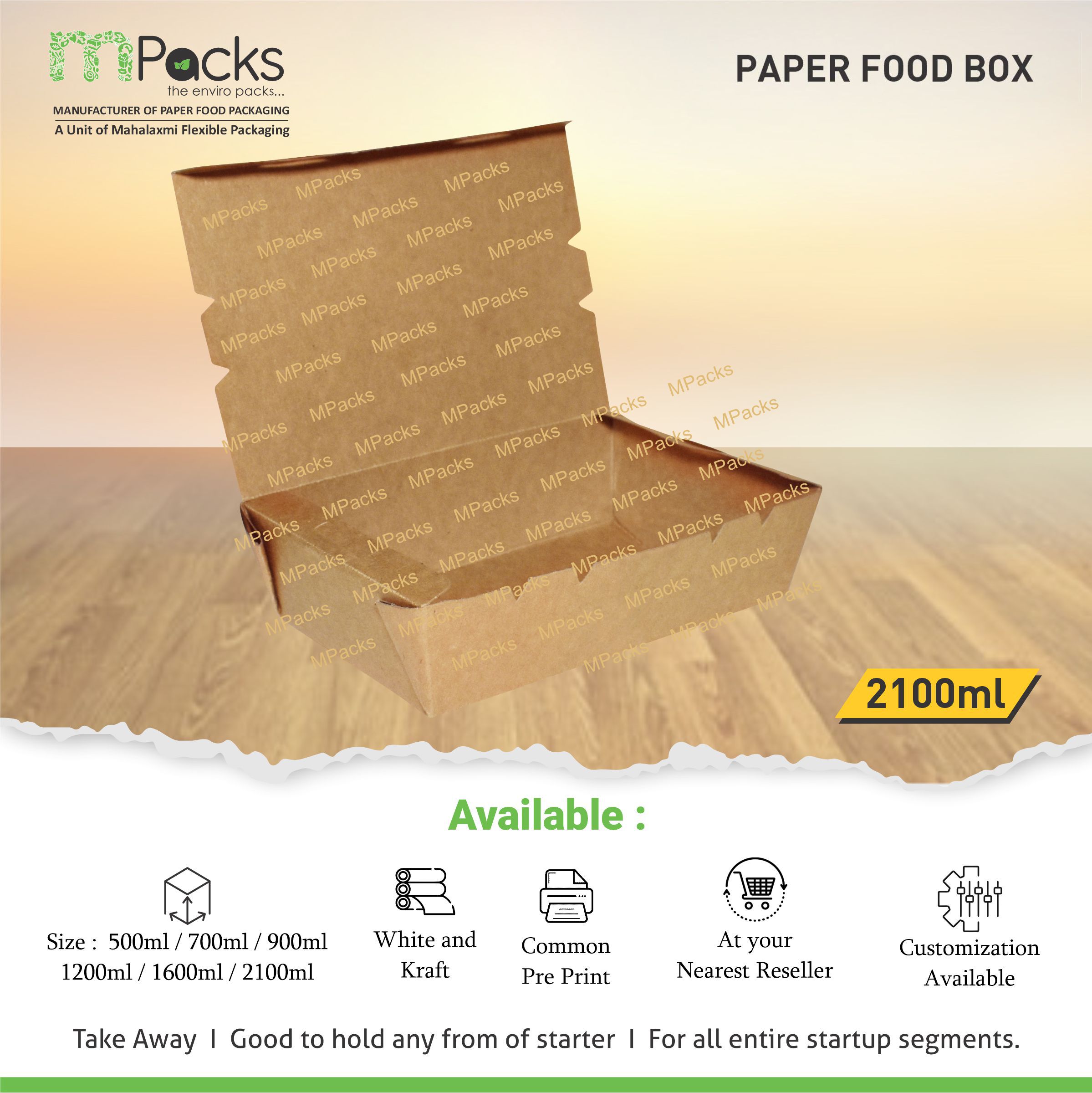 Paper Food Box 2100