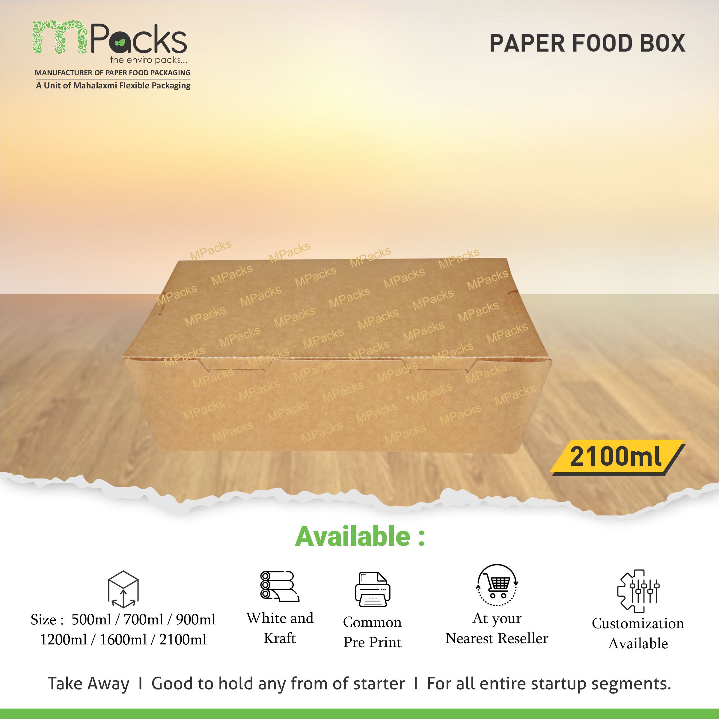 Paper Food Box 2100