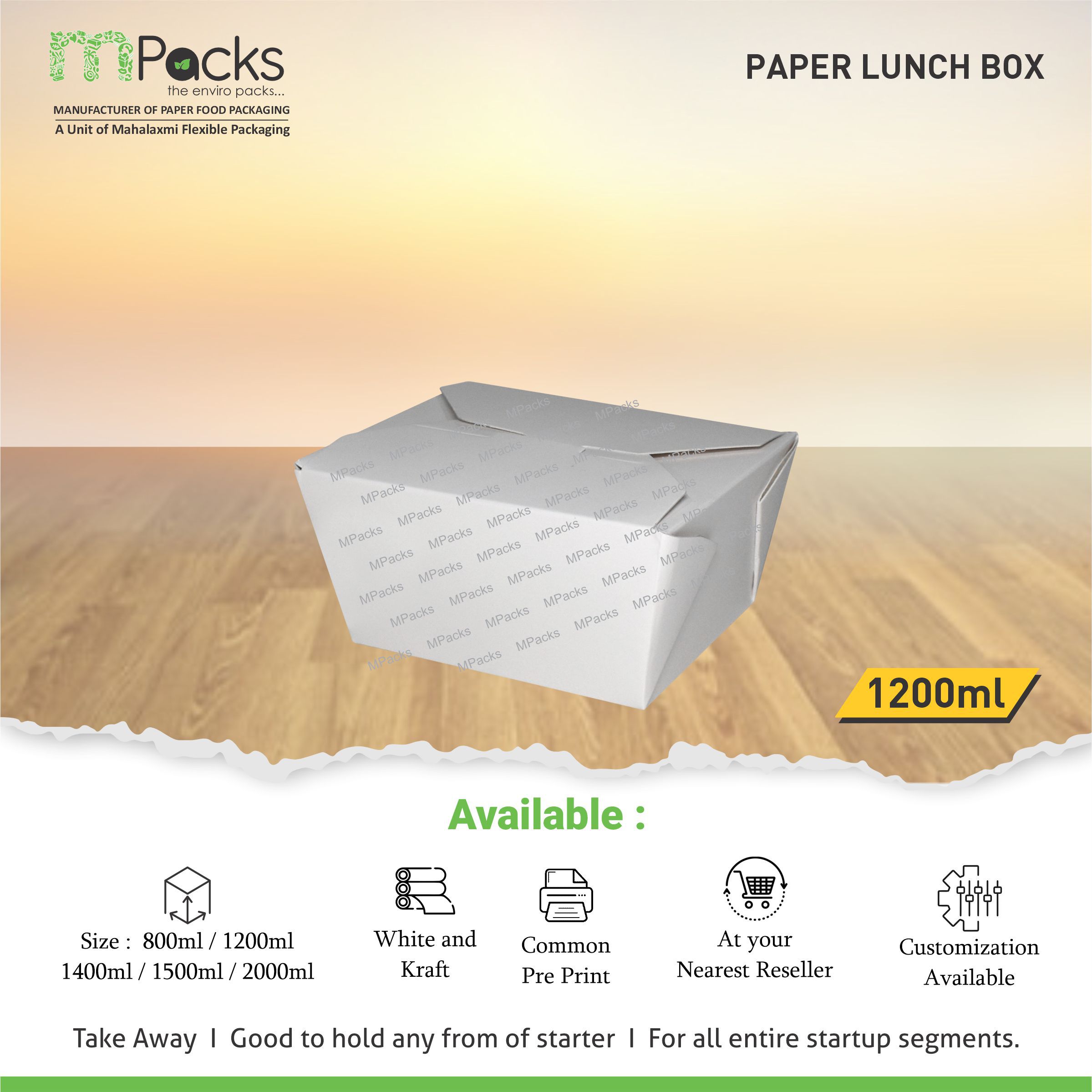 paper lunch box 1200