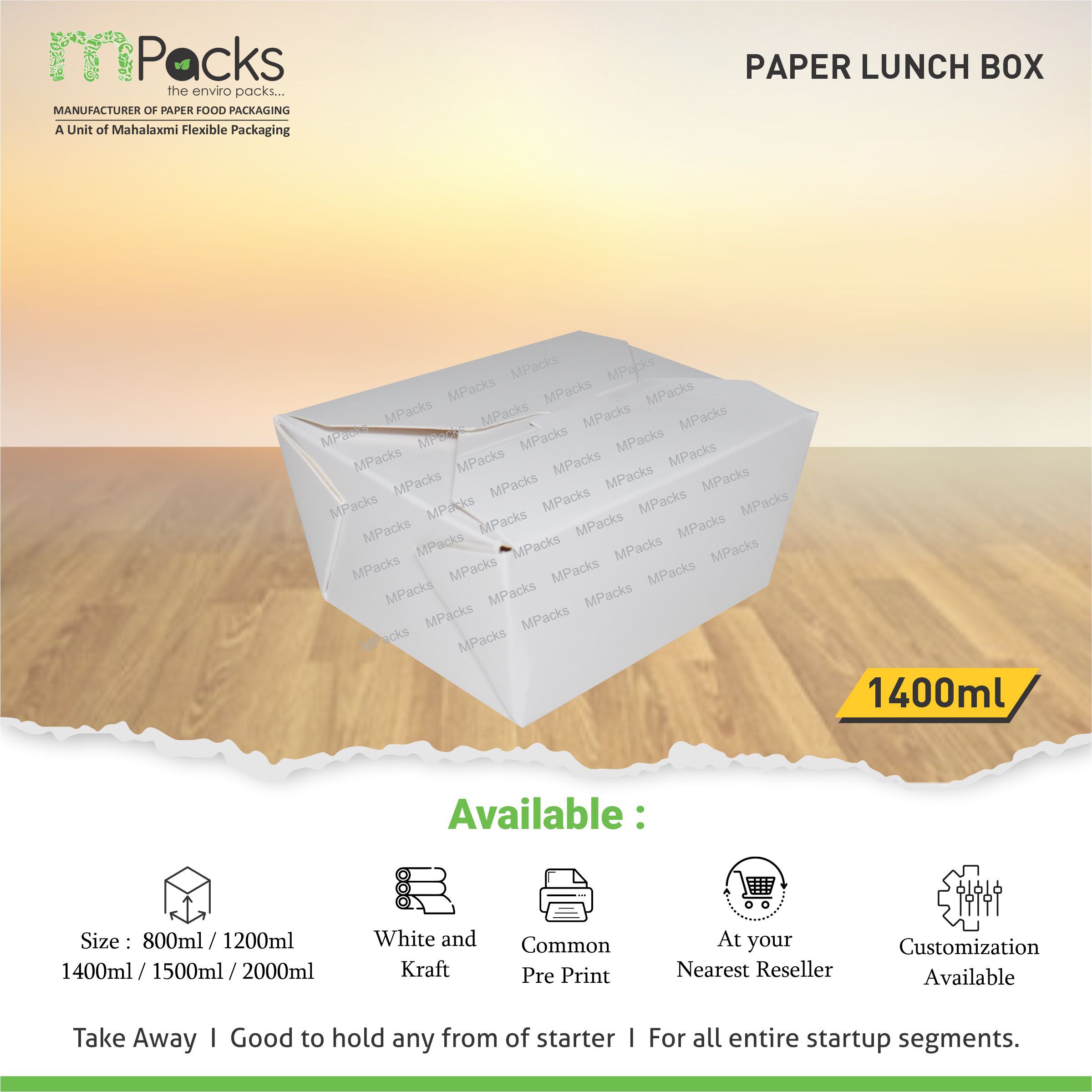 paper lunch box 1400