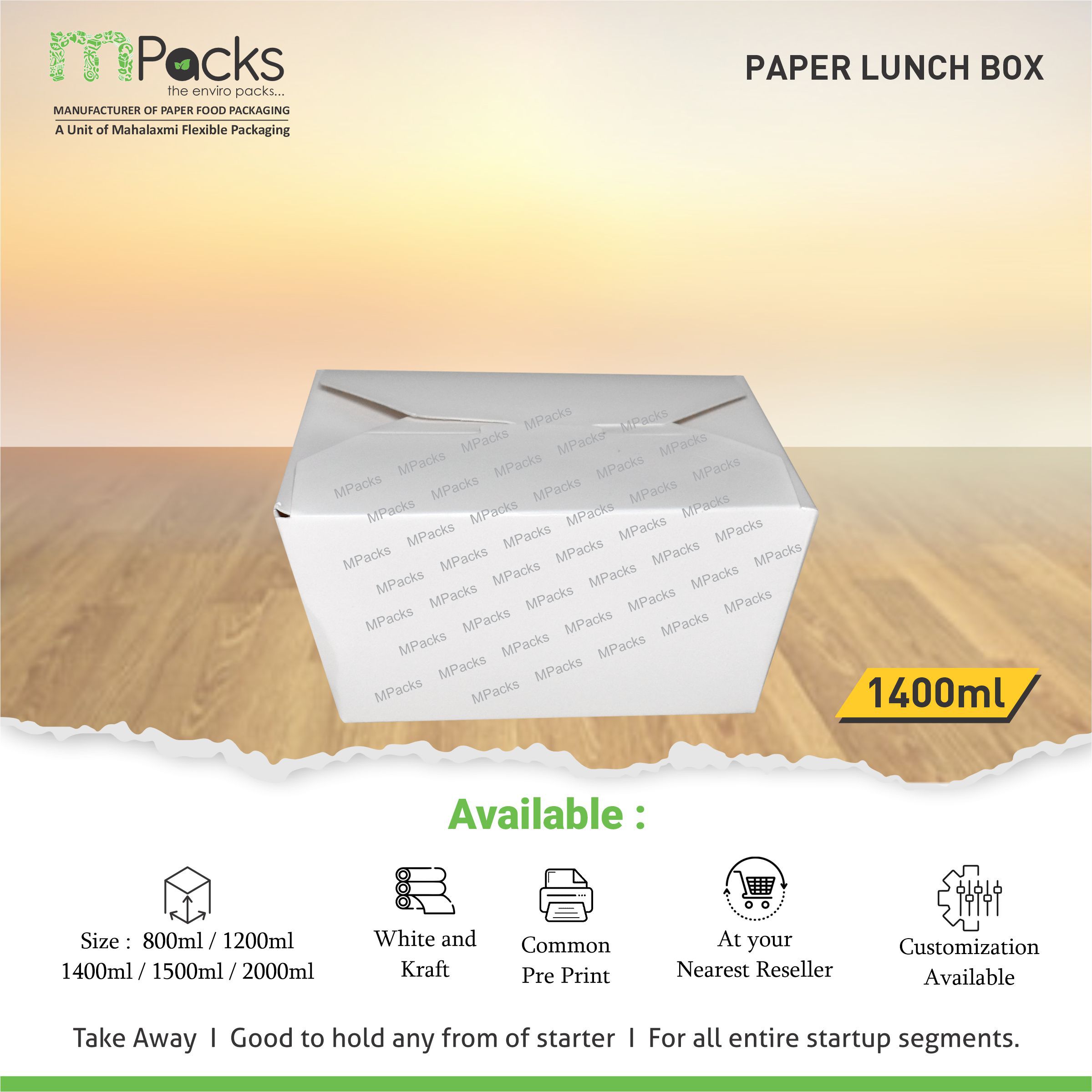 paper lunch box 1400