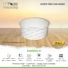 Paper Food Container - White Paper with Lid -250ml