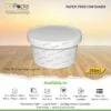 Paper Food Container - White Paper with Lid -250ml